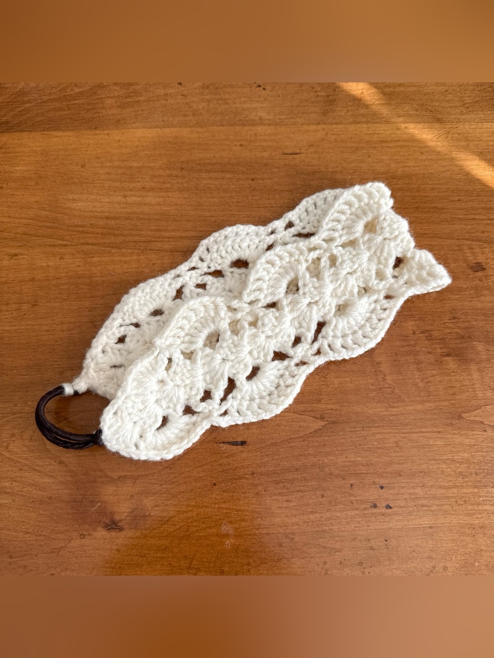 Brand New Handmade Lacy Crochet Headband/ Ivory